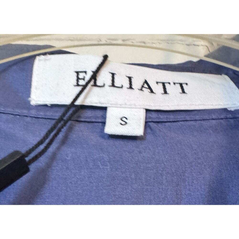 NWT Elliatt Anthropologie Moonlit Blue Silk Button Up Mini Dress Size Small - Picture 15 of 16